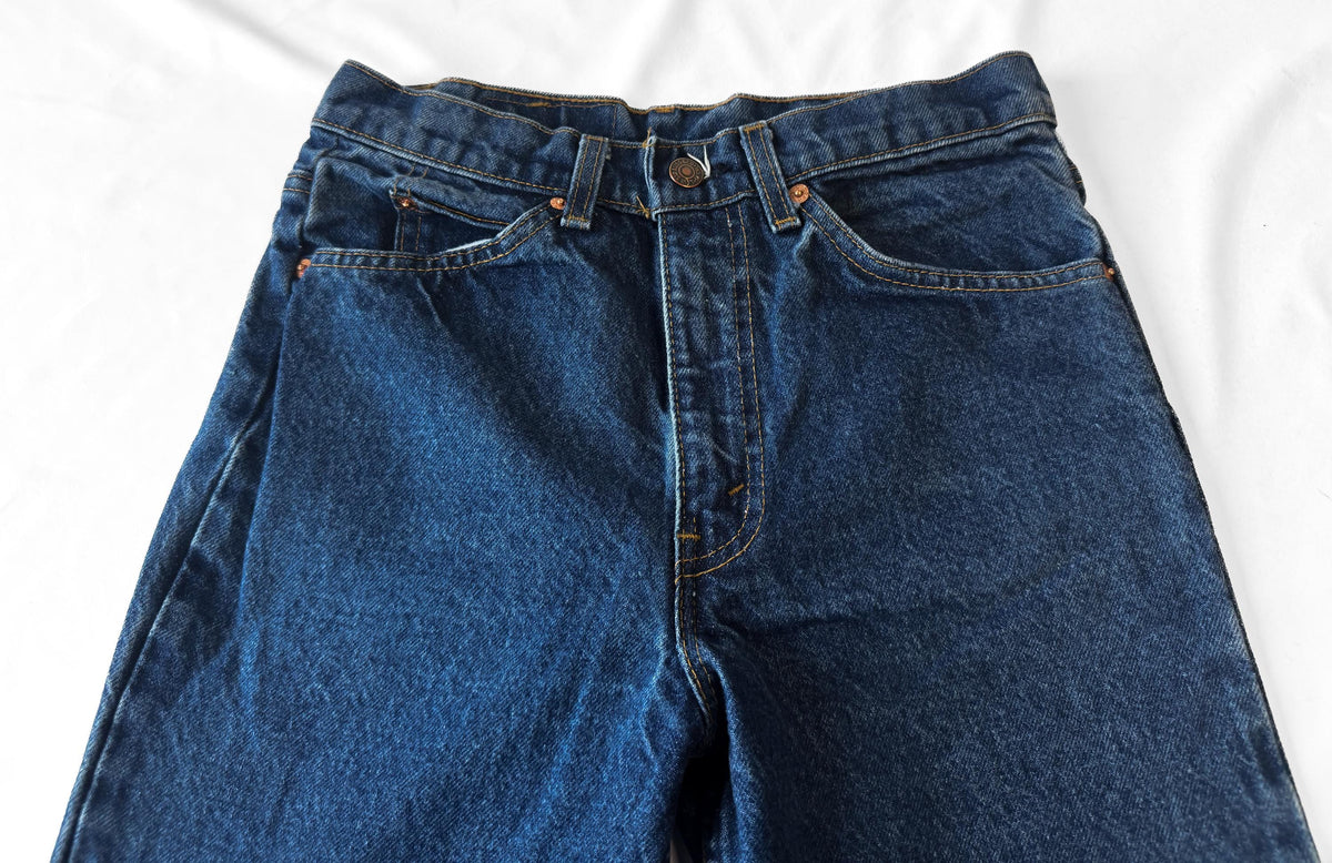 Vintage Orange Tab Levis 517 Medium Wash High Rise Bootcut Jeans, Sz. 29" x 32"