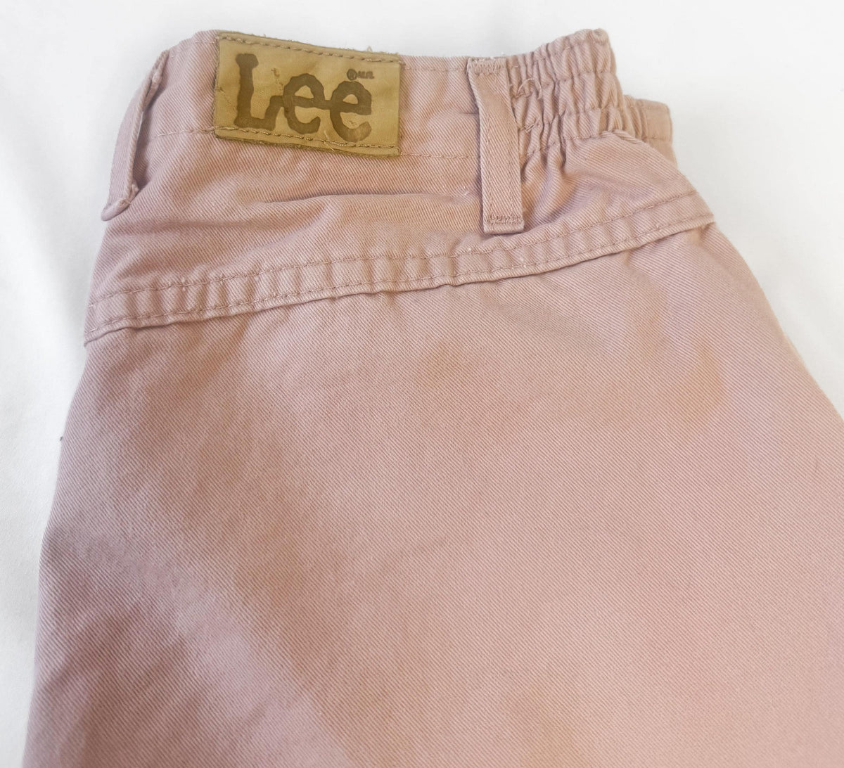 Vintage Lee Salmon Light Pink High Rise Pocketless Tapered Mom Jeans, Sz. 28" x 30"