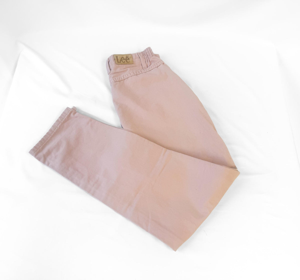 Vintage Lee Salmon Light Pink High Rise Pocketless Tapered Mom Jeans, Sz. 28" x 30"