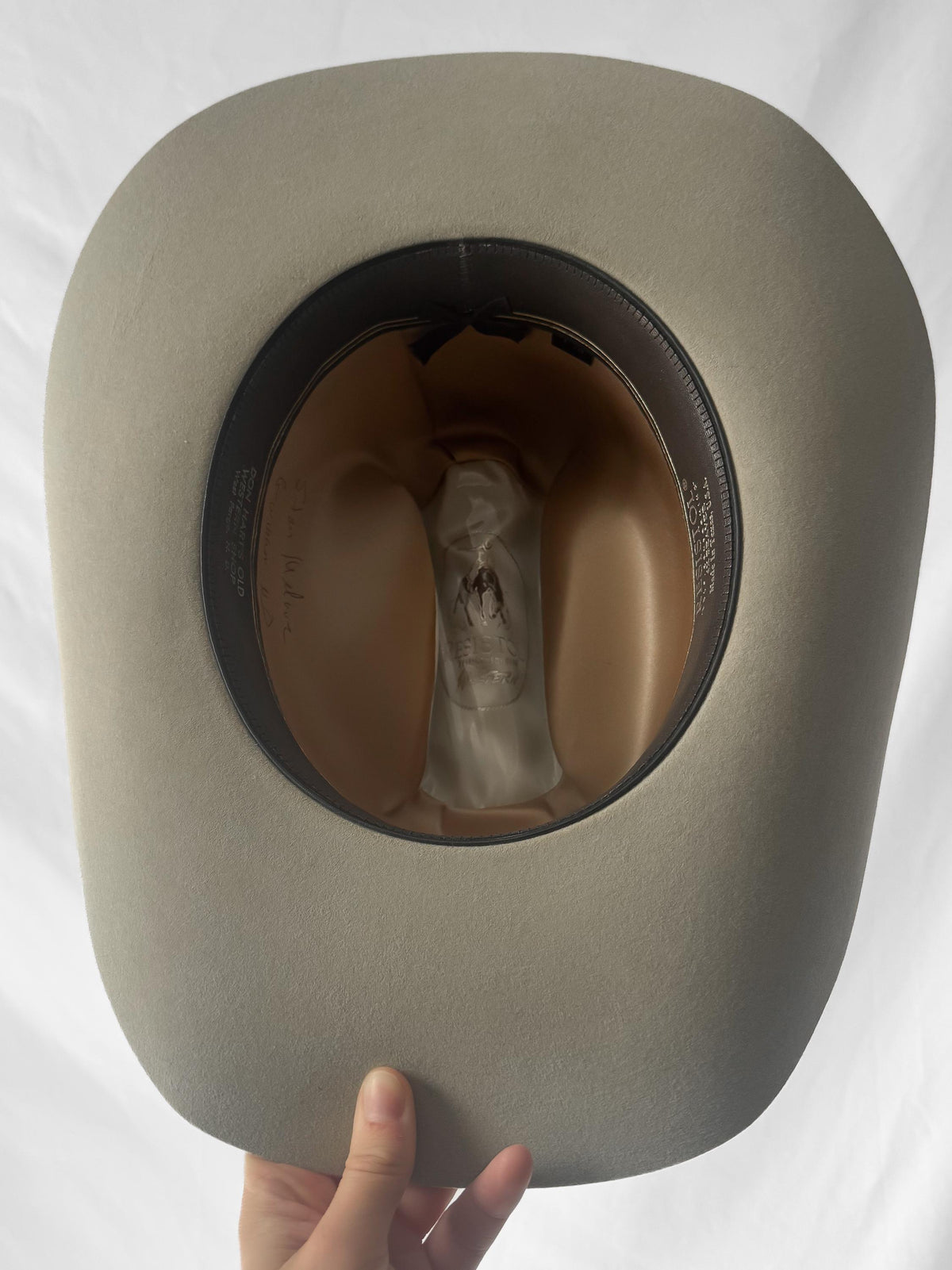 Vintage Resistol 4X Gray Beige Silverbelly Cattleman Western Cowboy Hat, Sz. 7 3/8