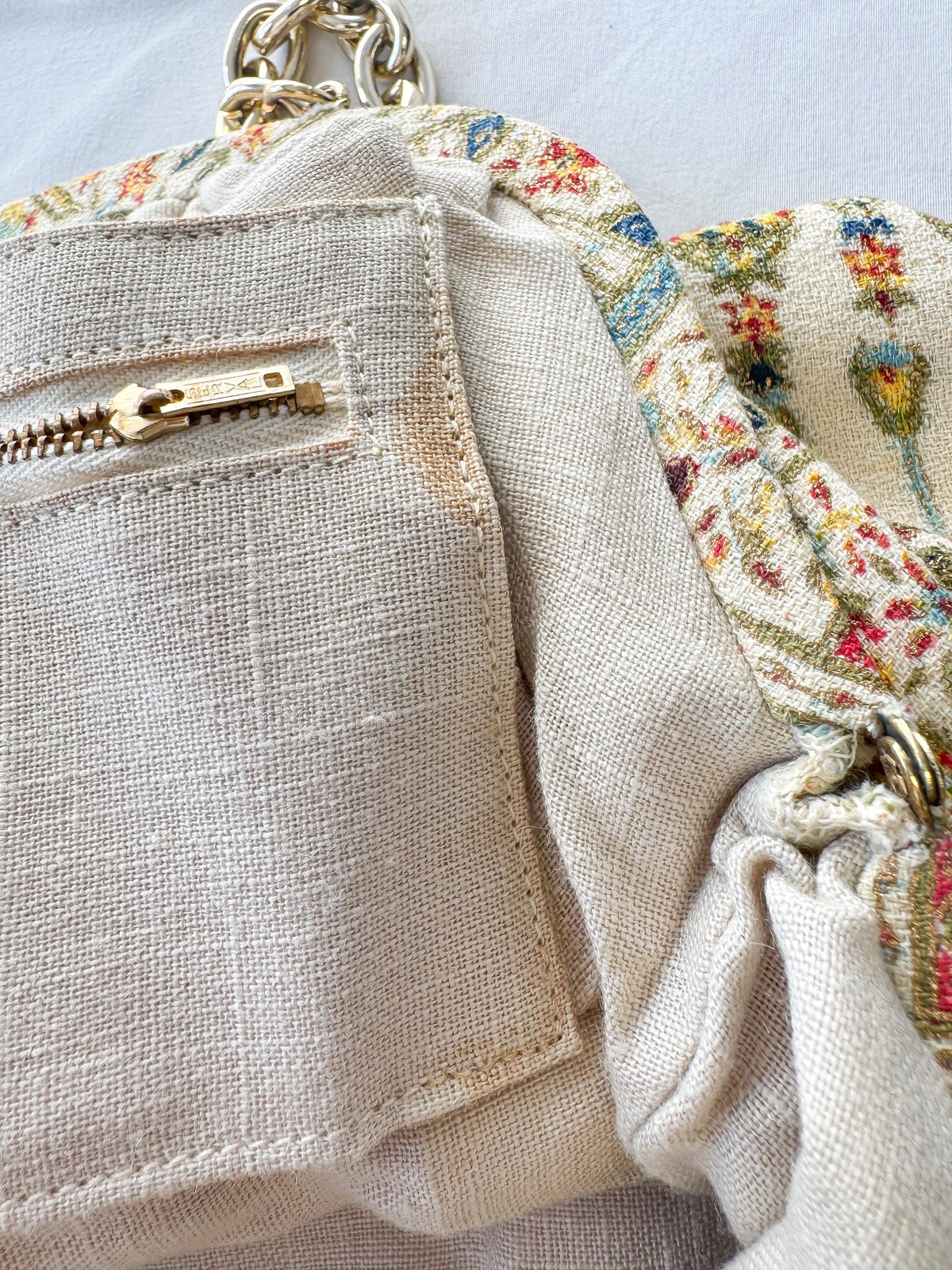Vintage 50s/60s Ingber Tapestry Persian Style Panel Motif Kiss Lock Clutch Evening Bag