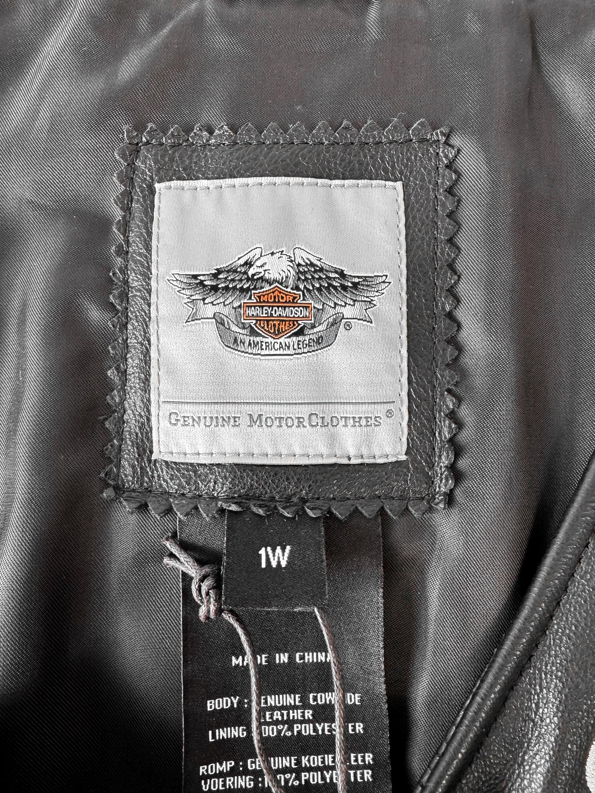 Y2K NWT Harley Davidson Juneau Wings Black Leather Biker Moto Vest, Women's Sz. 1W