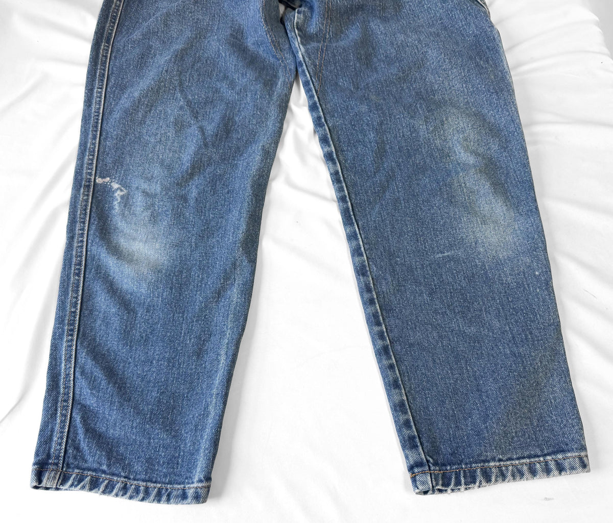 Vintage Marithe Francois Girbaud Medium Wash High Rise Baggy Carpenter Mom Jeans, Sz. 30" x 29"