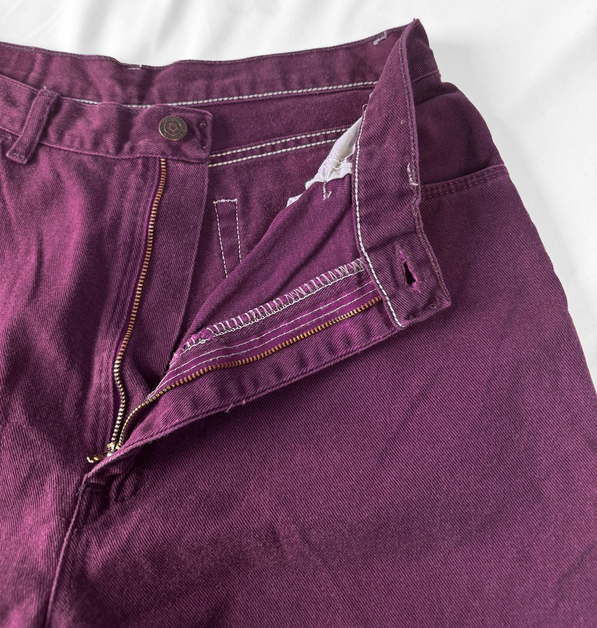 Vintage Gitano Wine Purple High Rise Relaxed Tapered Mom Jeans, Sz. 32" x 32"