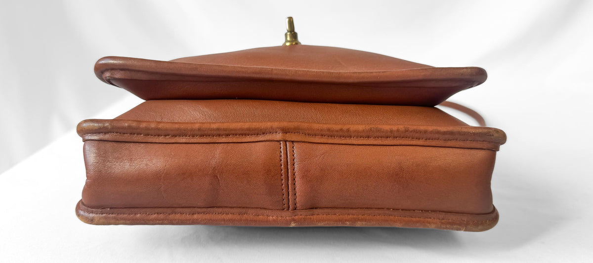 Vintage Coach Station Bag British Tan Brown Top Handle Crossbody Bag, Style 5130