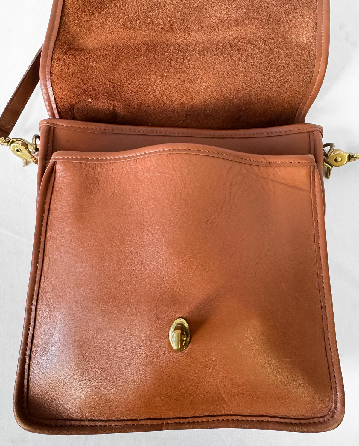 Vintage Coach Station Bag British Tan Brown Top Handle Crossbody Bag, Style 5130