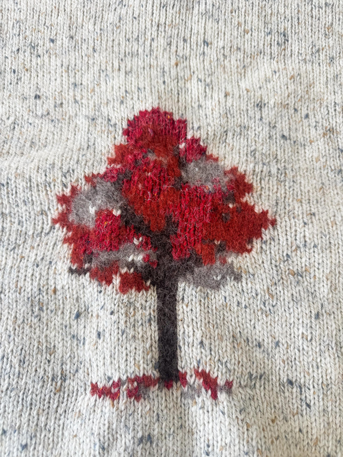 Vintage Woolrich Teddy Bear Raking Autumn Leaves Wool Blend Sweater, Women's Sz. M, Autumn Fall Cottage Core Grandma Core Sweater