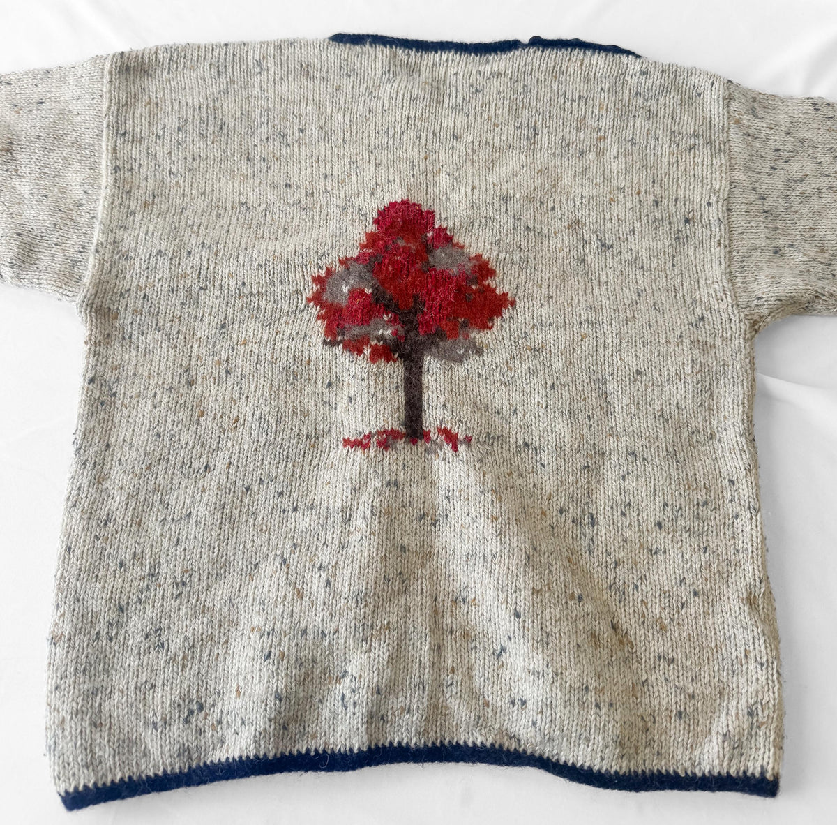 Vintage Woolrich Teddy Bear Raking Autumn Leaves Wool Blend Sweater, Women's Sz. M, Autumn Fall Cottage Core Grandma Core Sweater