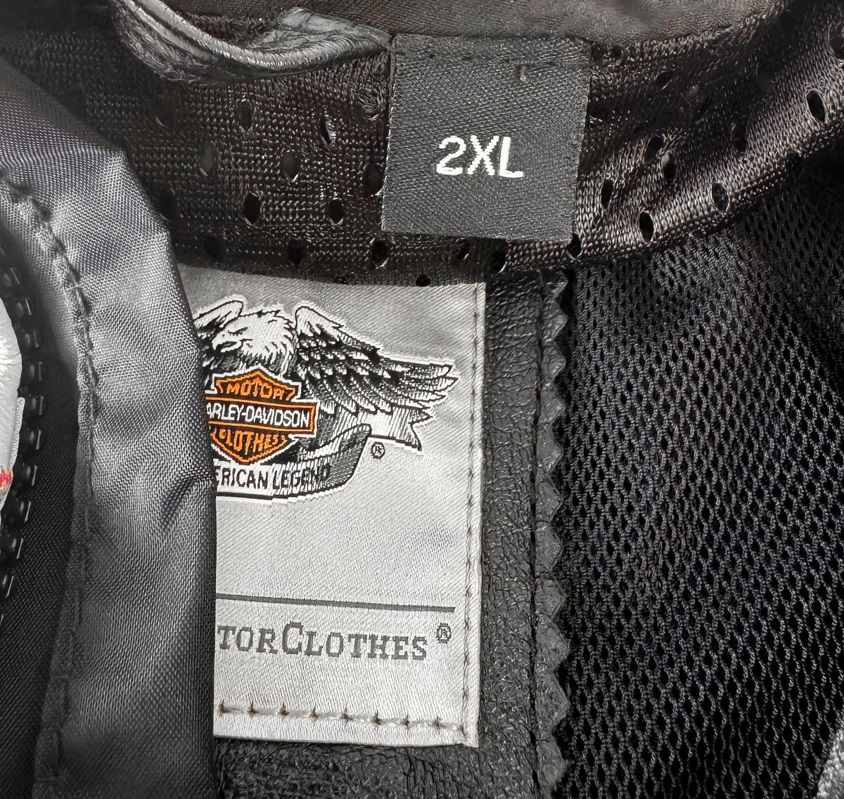 Y2K Harley Davidson "Spirited Eagle" Off-White Pink Phoenix Leather Jacket, Women's Sz. XXL