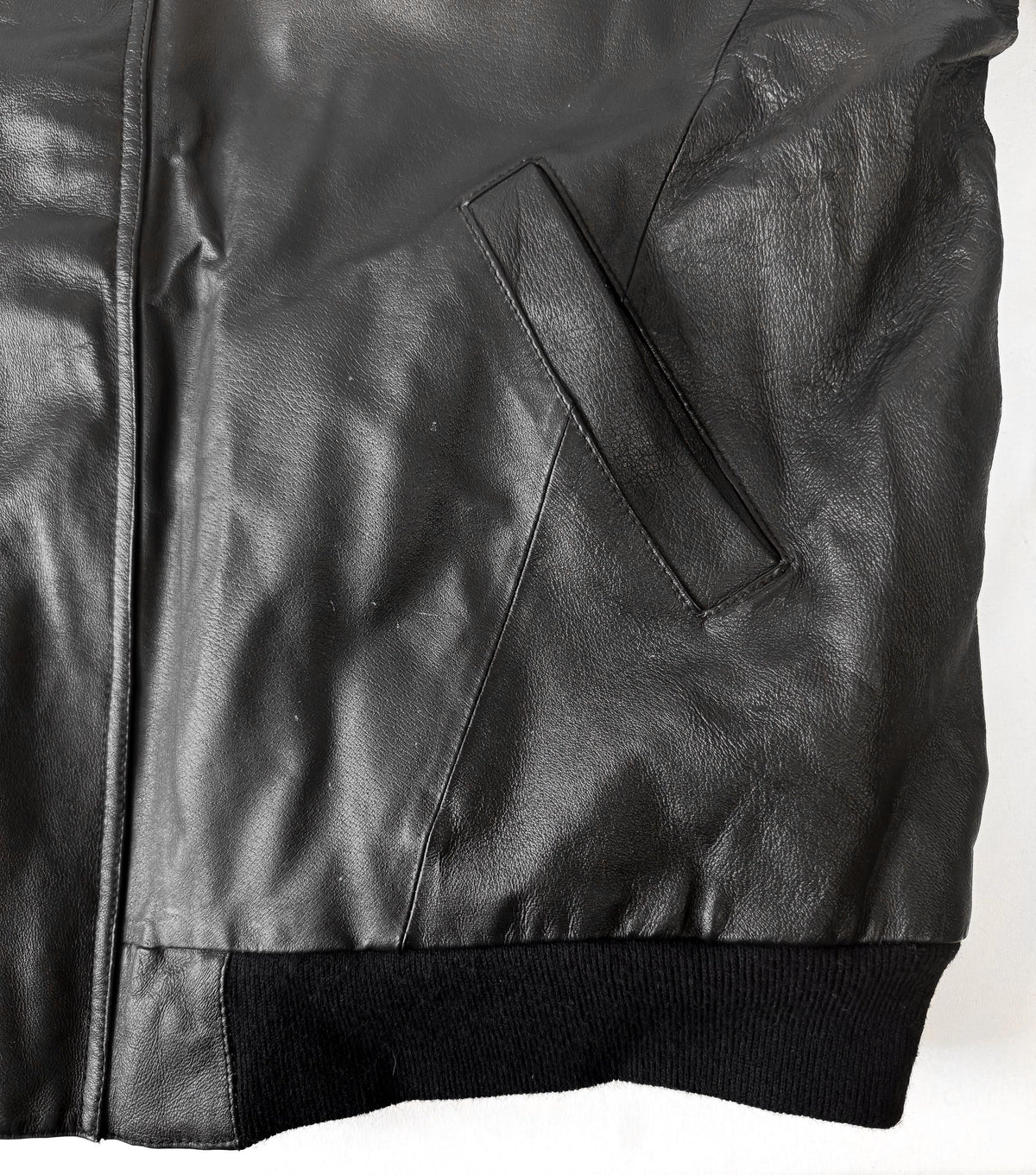 Vintage 1998 Jeff Hamilton NASCAR 50th Anniversary Black Leather Bomber Jacket, Men's Sz. XXL