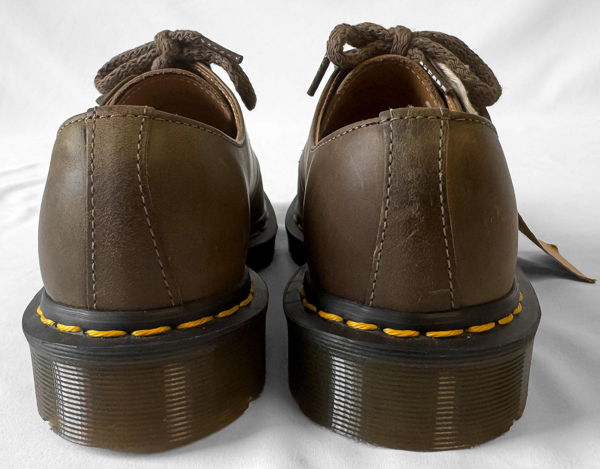 Vintage Style NWT Dr. Martens 1461 Made in England Brown Leather Lace Up Loafers, Sz. Approx. Women's 6