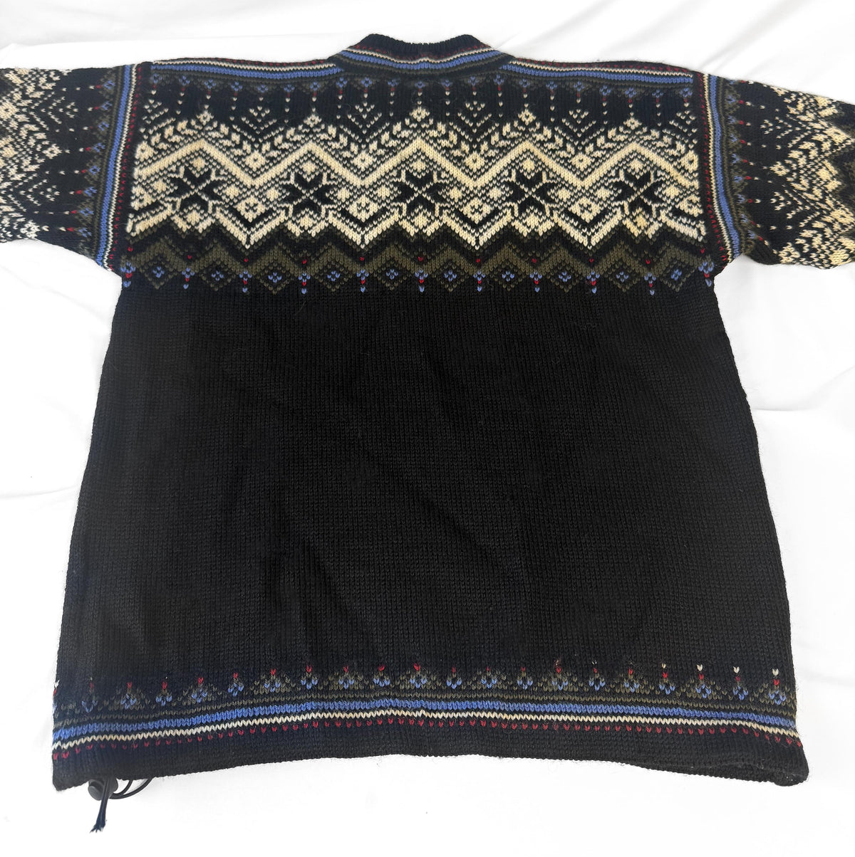 Vintage Dale of Norway 2002 USA Olympics Black Blue Quarter Zip Pure Wool Nordic Ski Sweater, Men's Sz. M