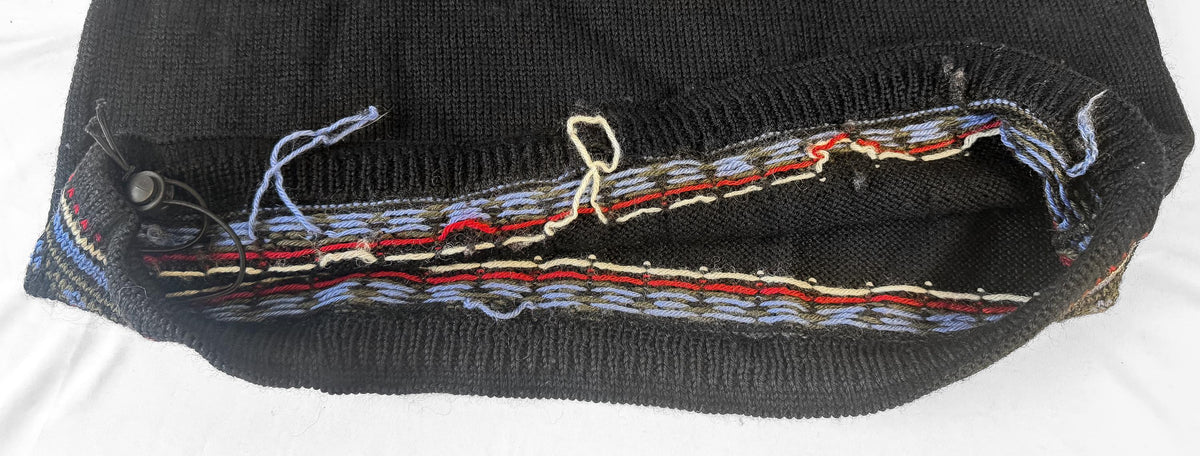 Vintage Dale of Norway 2002 USA Olympics Black Blue Quarter Zip Pure Wool Nordic Ski Sweater, Men's Sz. M