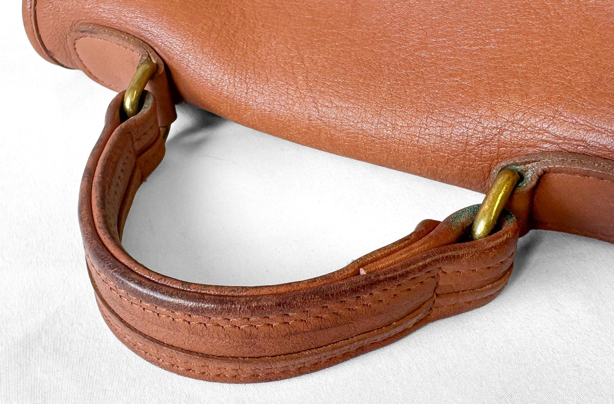 Vintage Coach Station Bag British Tan Brown Top Handle Crossbody Bag, Style 5130