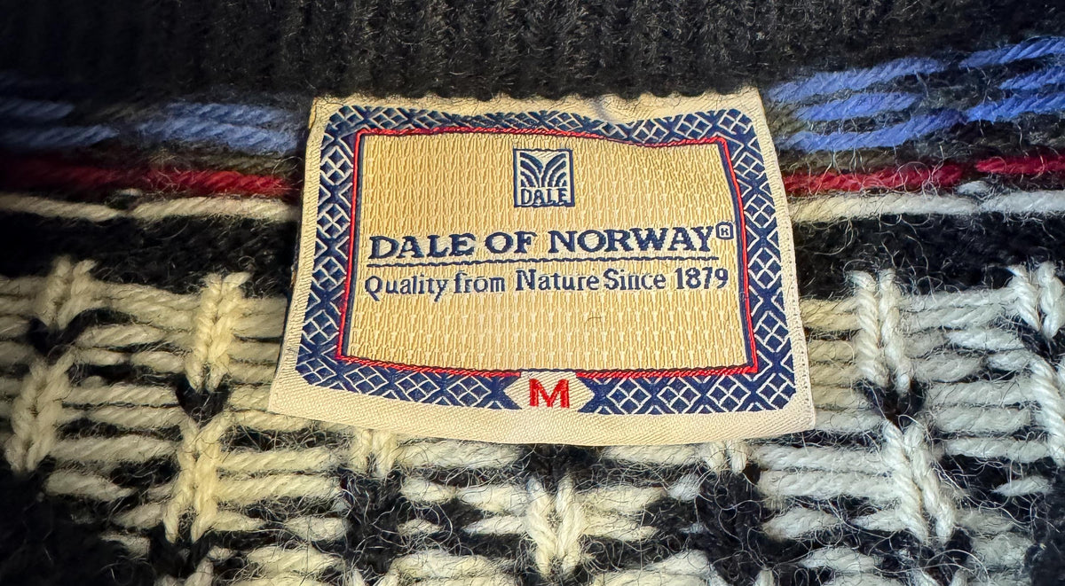 Vintage Dale of Norway 2002 USA Olympics Black Blue Quarter Zip Pure Wool Nordic Ski Sweater, Men's Sz. M
